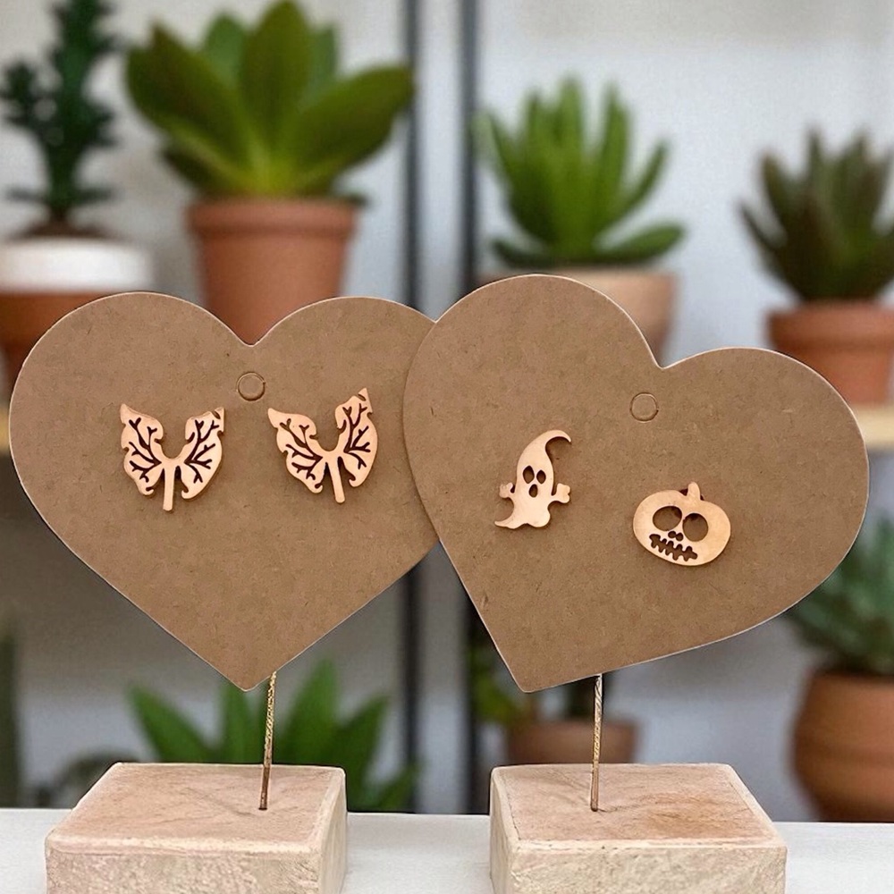 🆕 (2 Pairs) Lungs, Ghost and Pumpkin Earrings- Stainless Steel